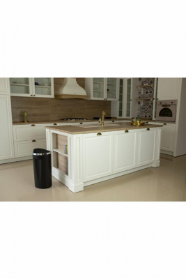 Урна для мусора Primanova Lima M-E76-06 с вращающейся крышкой 35 л, пластик черный