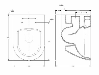 Унитаз Serel Sapphire SP26SL подвесной с сиденьем микролифт санфарфор