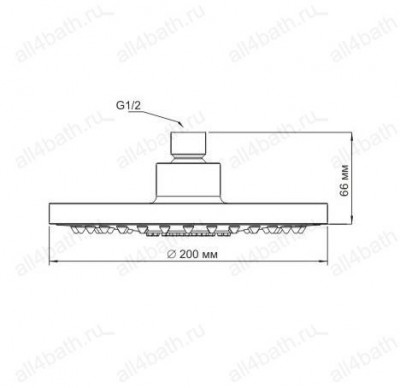 WasserKRAFT A029 душевая насадка (верхняя)