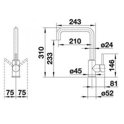 Смеситель для кухни Blanco MILI SILGRANIT 525131 кофе