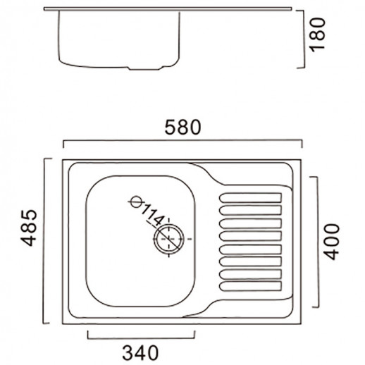 Кухонная мойка Haiba 58 HB4858 (нерж сталь) полированная