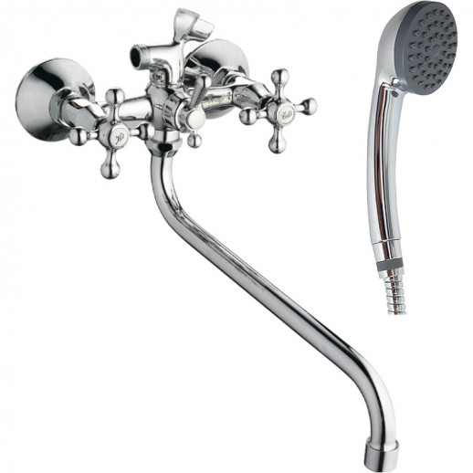 Смеситель для ванны Haiba HB2208 универсальный (латунь) хром