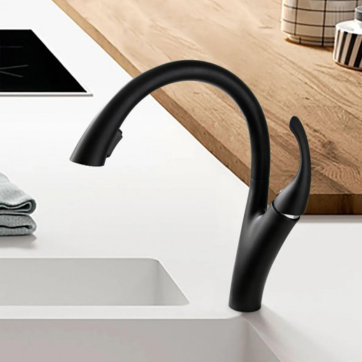 Смеситель для кухни Haiba HB70180-7 (латунь) черный