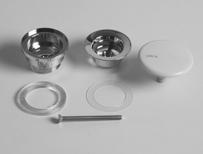 Донный клапан Alice PIL006 белый глянцевый