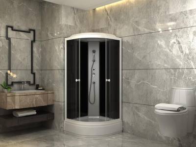 Душевая кабина Parly Classic Эконом ECМ92 90х90х215см, сектор, черный