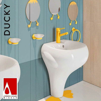 Мыльница настенная Creavit Ducky BR20203Y желтая
