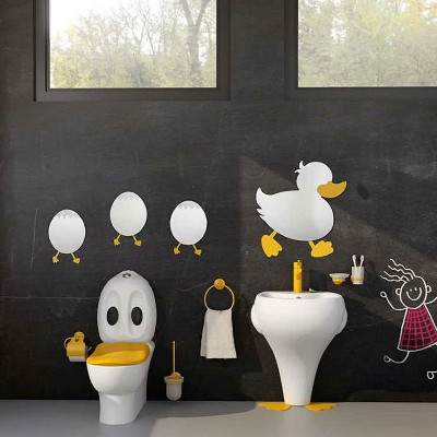 Мыльница настенная Creavit Ducky BR20203Y желтая
