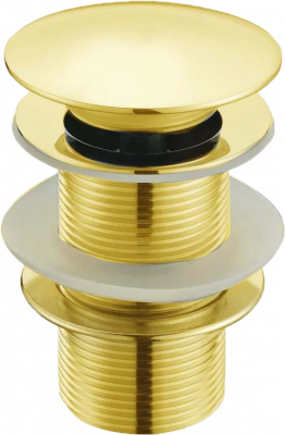 Донный клапан SantiLine SL-108 click-clack золото для раковины