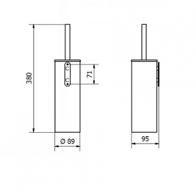Jofel AW61000 WC-ёршик с контейнером, нержавеющая сталь