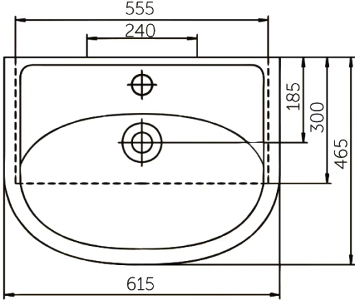 Умывальник на мебель СаНта "Уют - 60"