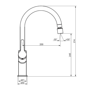 Кухонный смеситель Damixa Eclipse 310722000 хром