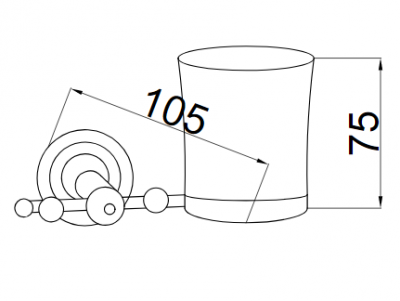 Boheme IMPERIALE 10404 стакан настенный, золото