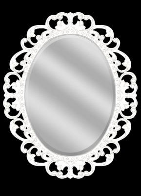 Зеркало для ванной Misty Аврора O.1076.PA.ZA col 131 820х1020 белый, овальное (Л-Авр-07082-112ОБ)