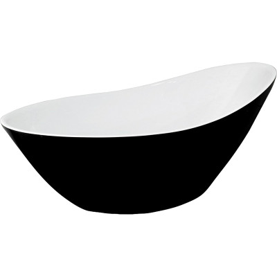 Акриловая ванна Esbano London 180x80 ESVALONDB черная белая овальная