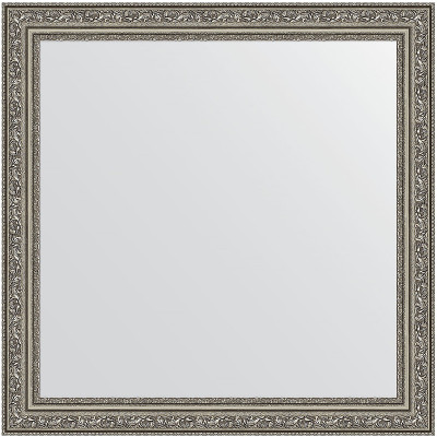 Зеркало настенное Evoform Definite 64х64 BY 3136 в багетной раме Виньетка состаренное серебро 56 мм