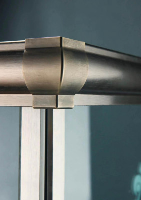 Душевой уголок Cezares GIUBILEO-R-2-90-SCORREVOLE-C-G, 90 х 90 х 195 см, стекло прозрачное