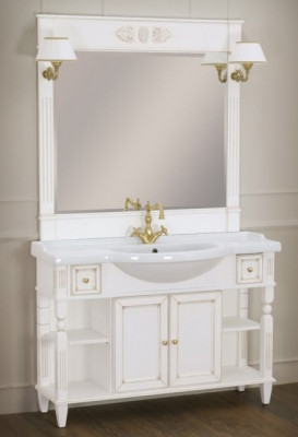 Тумба под раковину Migliore Kantri 120 26730 белая матовая