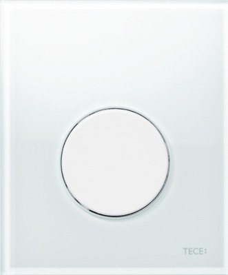 TECE TECEloop Urinal, панель смыва для писсуара стеклянная. Стекло белое, клавиша белая. 9242650