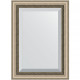 Зеркало настенное Evoform Exclusive 73х53 BY 1122 с фацетом в багетной раме Состаренное серебро с плетением 70 мм  (BY 1122)