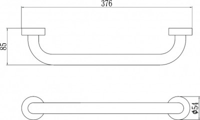 Поручень в ванную Savol S-010035 35 см нерж сталь хром