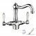 Nicolazzi Classica 1432 CR 78 смеситель для раковины с д/к, хром/ручки P.Mont Blanc