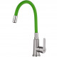 Смеситель для кухни с гибким изливом FASHUN A54301-6, сатин/зеленый  (A54301-6)