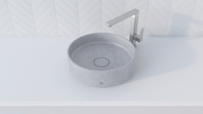 BetON WВ-604 Накладная раковина из бетона серого оттенка в стиле Лофт