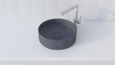 BetON WВ-604 Накладная раковина из бетона серого оттенка в стиле Лофт