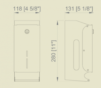 Диспенсер туалетной бумаги NOFER Industrial 05101.B, сталь/глянец