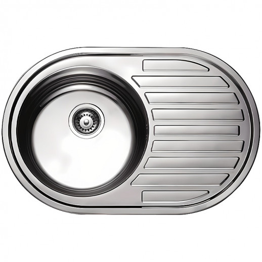 Кухонная мойка Haiba 77 HB5077 (нерж сталь) полированная