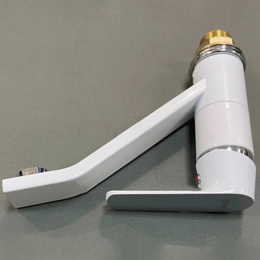 Однорычажный смеситель для кухни Haiba HB45804-2 (латунь) белый, хром