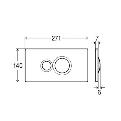 Viega Visign for Life 10 596323 клавиша смыва (пластик), глянцевый хром