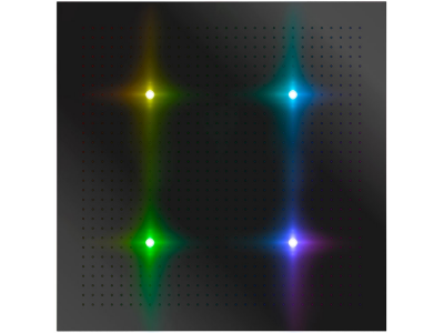 Otler Pearl PA82 квадратный душ с подсветкой, 7 цветов, 82см х 82см 