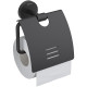 Держатель для туалетной бумаги Aquatek Бетта AQ4609MB с крышкой черный матовый  (AQ4609MB)