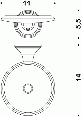 Colombo Hermitage B3301.HPS мыльница настенная, золото