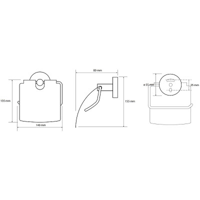 Держатель для туалетной бумаги Bemeta Brilo 161112010 с крышкой золото