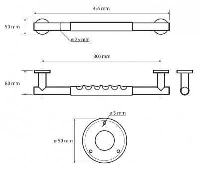 Поручень для ванной Bemeta Omega 104507661 хром