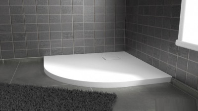 Акриловый душевой поддон Riho Basel 451 90x90 D005047005 белый с антискользящим по-ем четверть круга