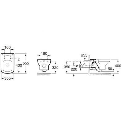 ROCA Dama Senso 7346517000 унитаз подвесной