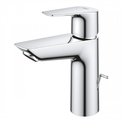 Смеситель для раковины GROHE BauEdge с рычажным донным клапаном, M-Size, хром (23759001)