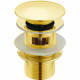 Донный клапан SantiLine SL-107 click-clack золото для биде, раковины  (SL-107)
