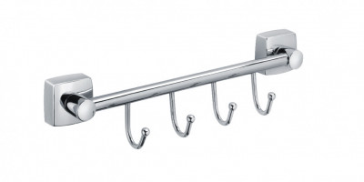 Планка FIXSEN Kvadro 4 крючка (FX-61305В-4), цвет хром