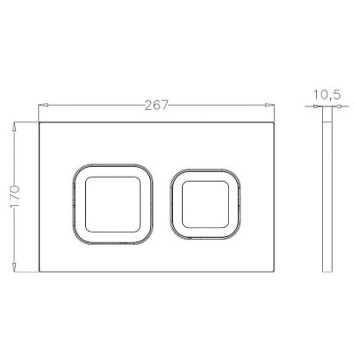 Клавиша смыва Bettoserb Sava Fix Slim Djerma 40006472 хром пластик