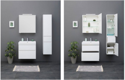 Мебель для ванной Aquanet Бруклин 70 белый напольная/подвесная (00207804)