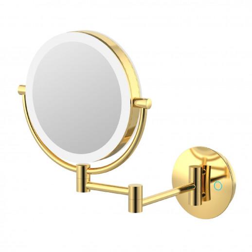 Зеркало косметическое JAVA S-M222LB, матовое золото