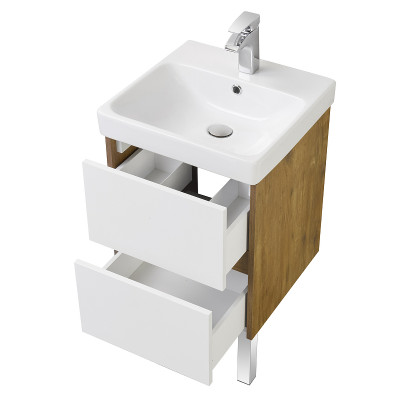 Тумба под раковину Aquaton Сканди 45 1A251601SDZ90 подвесная белый дуб рустикальный