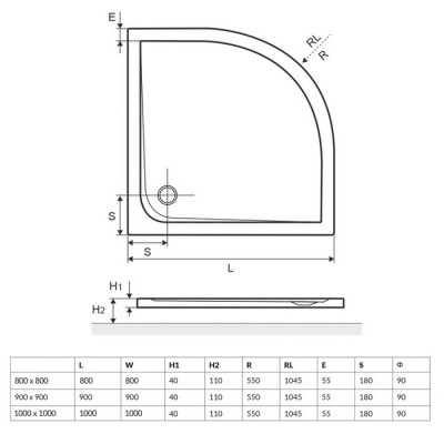 Поддон EXCELLENT Sense 100x100 белый (BREX.SEN10WHN)