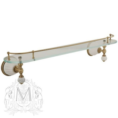 MIGLIORE Olivia 17433 полка с галереей стекло 60 см, бронза