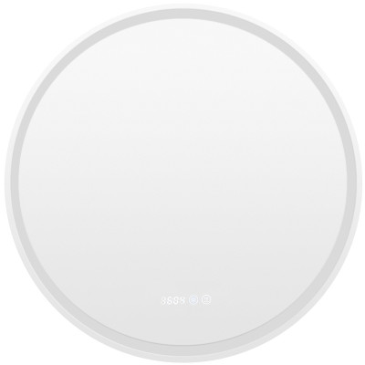 Зеркало настенное в ванную Aquanet Оптима 70 304175 с подсветкой с сенсорным вкл, часами и подогревом