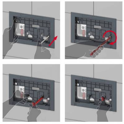 Застенный модуль инсталляция со смывным бачком TECEprofil Uni 2.0, для унитаза-биде TOTO Neorest AC/EW, высота 1120 мм (9300344)